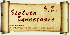 Violeta Dančetović vizit kartica